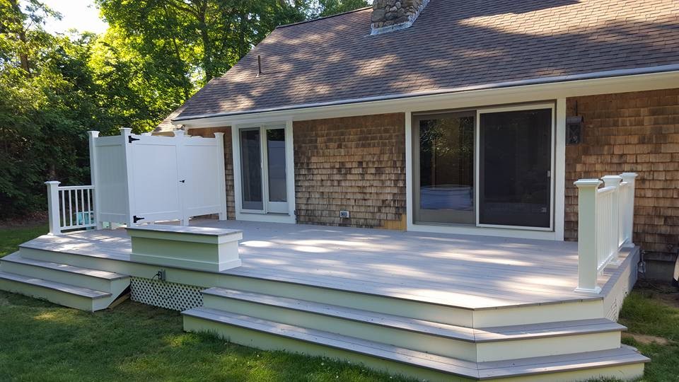 Finished decking and railings
